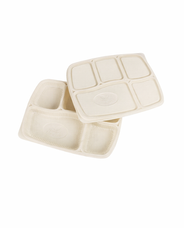 5 Compartment Cornstarch Tray with Lid - OR