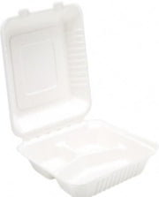 9x9 3 compartment Clamshell